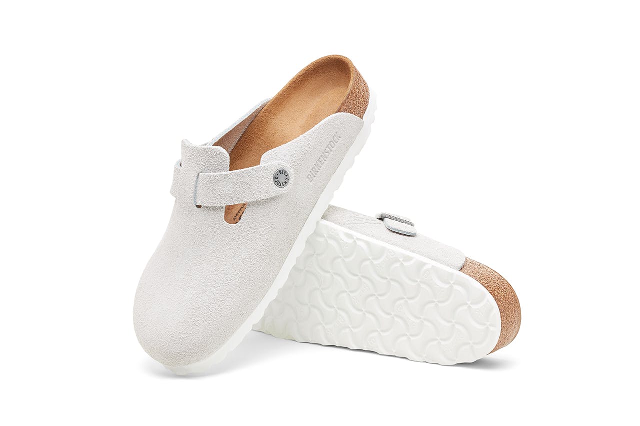 stussy birkenstock on feet